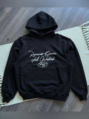 Represent Owners Club Worldwide Oversized Black Hoodie